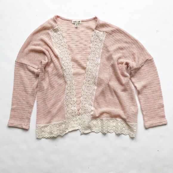 Sophia + Zeke light open front cardigan EUC M(10Y) - Picture 1 of 4